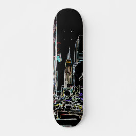 Kleurrijke skyline in Manhattan Persoonlijk Skateboard