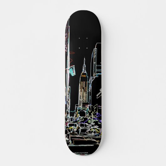 Kleurrijke skyline in Manhattan Persoonlijk Skateboard (Voorkant)