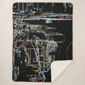 Kleurrijke skyline in Manhattan Sherpa Deken (Voorkant)