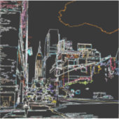 Kleurrijke skyline in Manhattan Sticker (Voorkant)