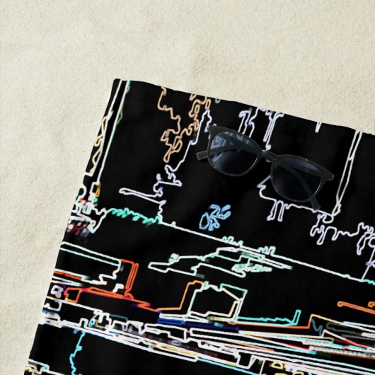 Kleurrijke skyline in Manhattan Strandlaken (In situ)