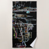 Kleurrijke skyline in Manhattan Strandlaken (Voorkant)