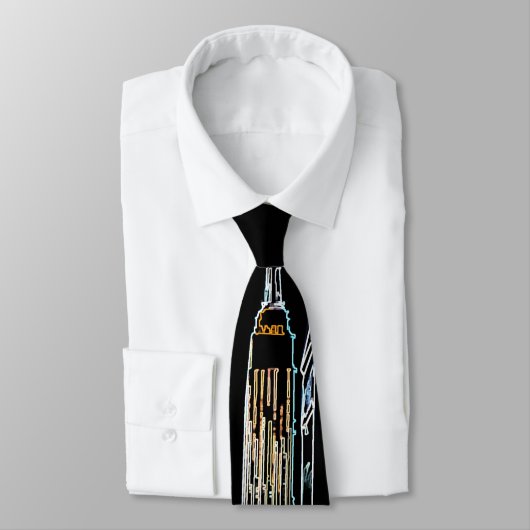 Kleurrijke skyline in Manhattan Stropdas (Gebonden)