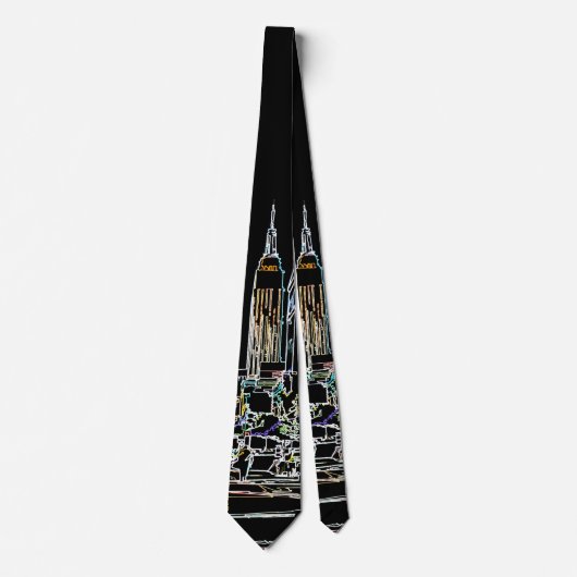 Kleurrijke skyline in Manhattan Stropdas (Voorkant)