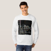 Kleurrijke skyline in Manhattan T-shirt (Voorkant volledig)