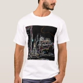 Kleurrijke skyline in Manhattan T-shirt (Voorkant)
