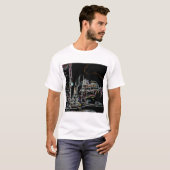 Kleurrijke skyline in Manhattan T-shirt (Voorkant volledig)