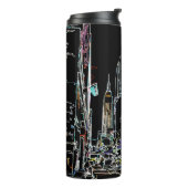 Kleurrijke skyline in Manhattan Thermosbeker (Gedraaid links)
