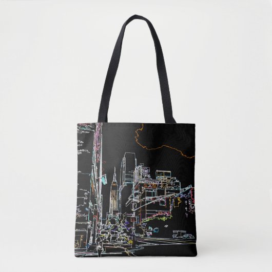 Kleurrijke skyline in Manhattan Tote Bag (Voorkant)