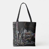 Kleurrijke skyline in Manhattan Tote Bag (Achterkant)