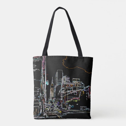 Kleurrijke skyline in Manhattan Tote Bag (Achterkant)