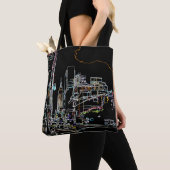 Kleurrijke skyline in Manhattan Tote Bag (Dichtbij)