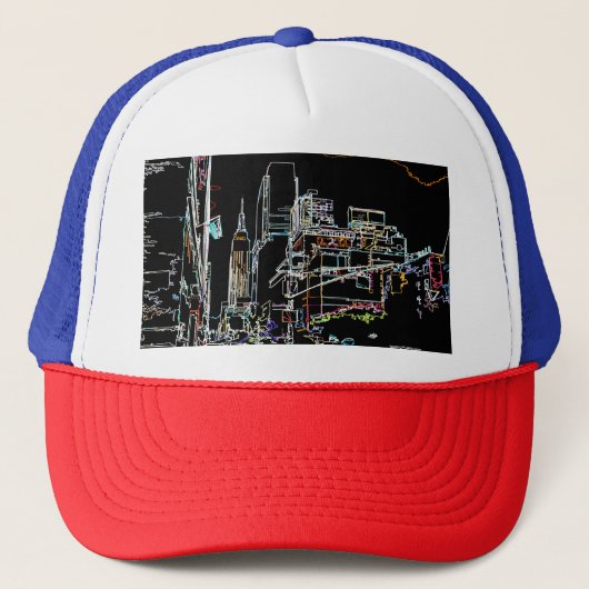 Kleurrijke skyline in Manhattan Trucker Pet (Voorkant)