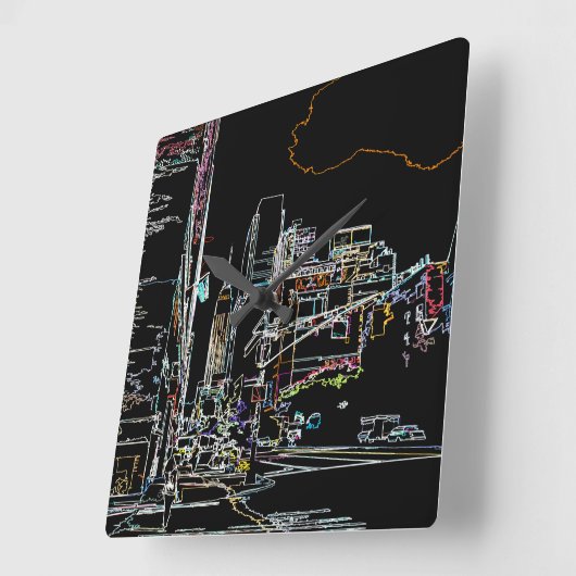 Kleurrijke skyline in Manhattan Vierkante Klok (Hoek)