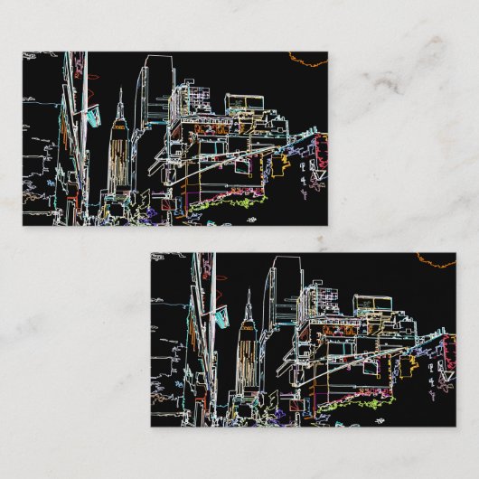 Kleurrijke skyline in Manhattan Visitekaartje (Voorkant / Achterkant)