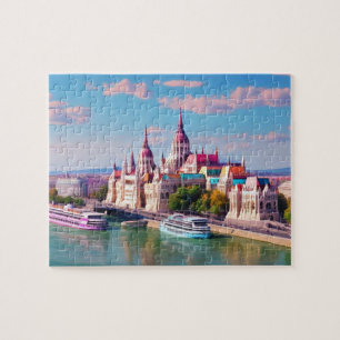 Kleurrijke skyline van Boedapest Legpuzzel