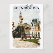 Kleurrijke skyline van Buenos Aires Argentinië Briefkaart (Voorkant)