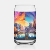 Kleurrijke skyline van Sydney Blikvorm Glas (Rechts)