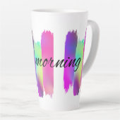 Kleurrijke slagen Goedemorgen Latte Mok (Rechterhoek)