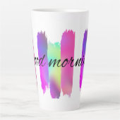 Kleurrijke slagen Goedemorgen Latte Mok (Voorkant)