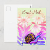kleurrijke slakkenpost briefkaart (Voorkant / Achterkant)
