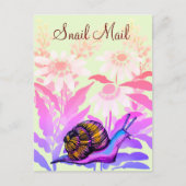 kleurrijke slakkenpost briefkaart (Voorkant)