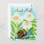 kleurrijke slakkenpost briefkaart (Voorkant / Achterkant)