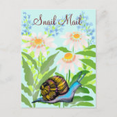 kleurrijke slakkenpost briefkaart (Voorkant)