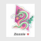 Kleurrijke slang sticker (Vel)