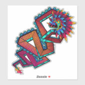 Kleurrijke slang sticker (Vel)