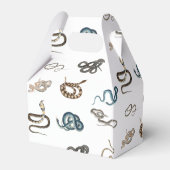 Kleurrijke slangen reptiel dier verjaardagsfeestje bedankdoosjes (Achterkant)