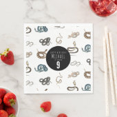 Kleurrijke slangen reptiel dier verjaardagsfeestje servet (Insitu)