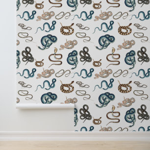Kleurrijke slangen reptiel dieren patroon behang