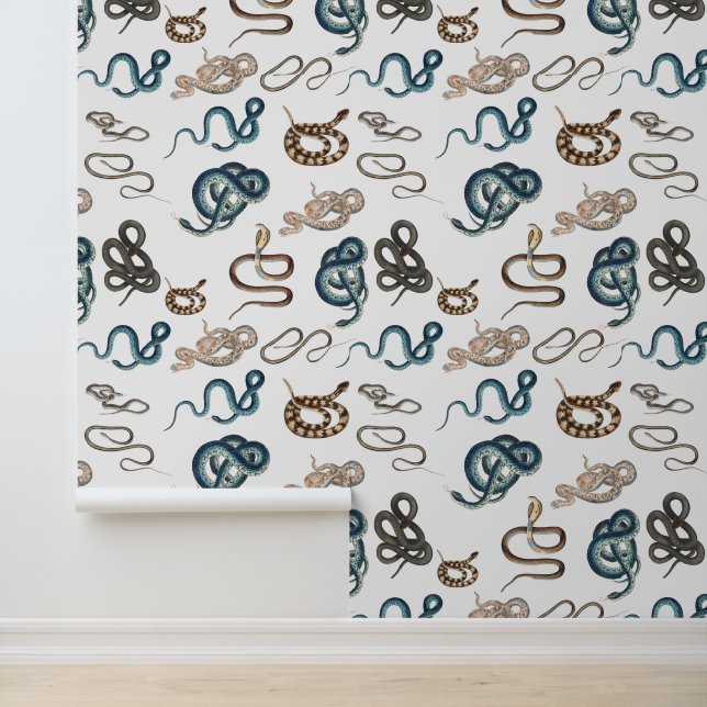 Kleurrijke slangen reptiel dieren patroon behang (Applicatie)
