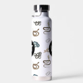 Kleurrijke slangen Reptiel Dierlijk Patroon Monogr Waterfles (Rechts)