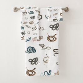 Kleurrijke slangen reptiel dierpatroon bad handdoek