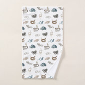 Kleurrijke slangen reptiel dierpatroon bad handdoek (Handdoek)