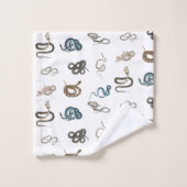 Kleurrijke slangen reptiel dierpatroon bad handdoek (Wasdoekje)