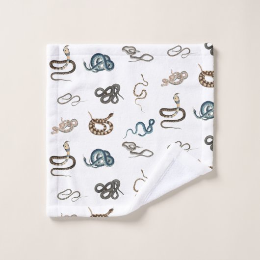 Kleurrijke slangen reptiel dierpatroon bad handdoek (Wasdoekje)