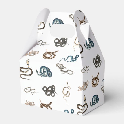 Kleurrijke slangen reptiel dierpatroon bedankdoosjes (Achterkant)