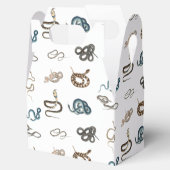 Kleurrijke slangen reptiel dierpatroon bedankdoosjes (Geopend)