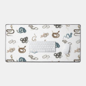 Kleurrijke slangen reptiel dierpatroon bureaumat (Keyboard & Muis)