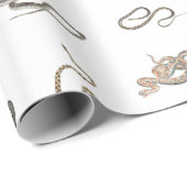 Kleurrijke slangen reptiel dierpatroon cadeaupapier (Rol Hoek)