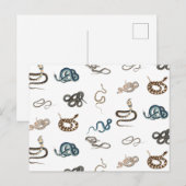 Kleurrijke slangen reptiel dierpatroon feestdagenkaart (Voorkant / Achterkant)