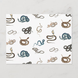 Kleurrijke slangen reptiel dierpatroon feestdagenkaart
