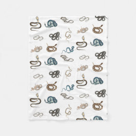 Kleurrijke slangen reptiel dierpatroon fleece deken