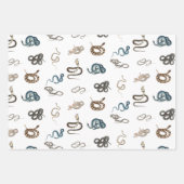 Kleurrijke slangen reptiel dierpatroon inpakpapier vel (Voorkant 3)