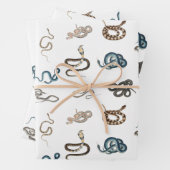 Kleurrijke slangen reptiel dierpatroon inpakpapier vel (In situ)