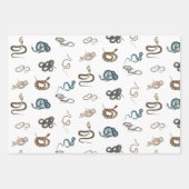 Kleurrijke slangen reptiel dierpatroon inpakpapier vel (Voorkant)