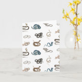 Kleurrijke slangen reptiel dierpatroon kaart (Gele Bloem)